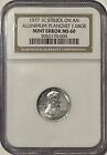 1977 Aluminum Lincoln Cent Struck at Philadelphia Mint 1.04g NGC MS 60 UNIQUE