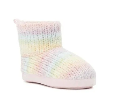 Wonder Nation Infant Baby Girl Slipper Booties Pink Multi Size 4 NWT - Image 1 of 4