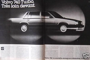 PUBLICITÉ VOLVO 740 TURBO TRÈS LOIN DEVANT - Picture 1 of 1