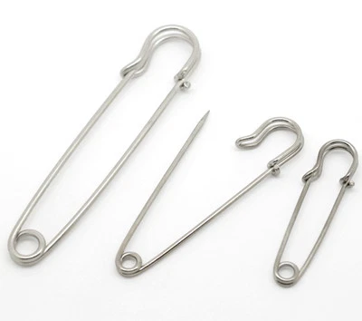 B R TRIMMINGS SMALL LARGE METAL KILT PIN SHAWL SCARF BROOCH SAFETY KNITTING STITCH HOLDER PINS