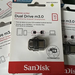 Clé USB Dual Drive m3.0 micro USB 16 Go SANDISK - Photo 1/4