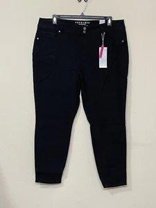 Fearless by Ashley Stewart Women’s Black High Rise Comfort Skinny Jeans 22 Short - Picture 1 of 12