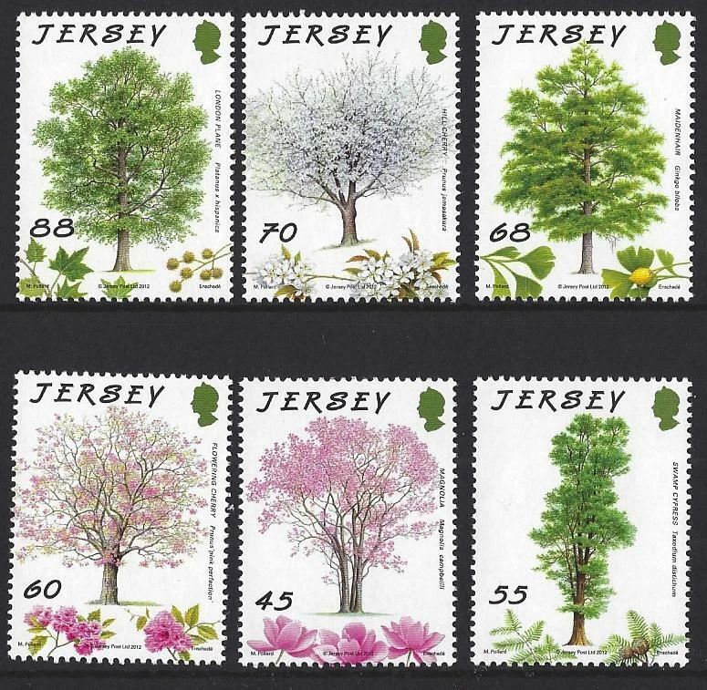 JERSEY 2012 JERSEY TREES FOR LIFE SET OF 6 UNMOUNTED MINT, MNH - Image 1 of 1
