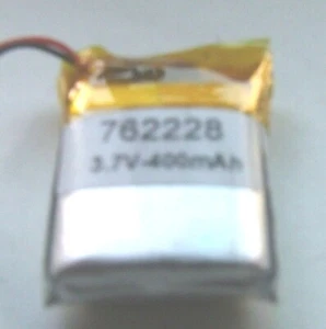 BATTERIA A LITIO 400 mAh 3,7 VOLT 22 X 28 MM SPESSORE 7 MM BATTERIA LITHIO - Foto 1 di 1