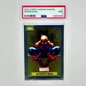 2024 Topps Chrome Marvel Spider-man #1 PSA 9 2 - Picture 1 of 3