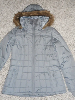 Jackets Girls Coats Outerwear Fake Fur Hood Faded Glory Size Small  4-6 - Image 1 of 4