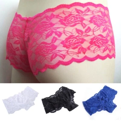 Homme Dentelle String G-String Culotte Sissy Bikini sous-Vêtement Lingerie M-2XL - Immagine 1 di 4