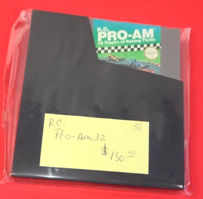 Vintage R.C. PRO-AM RACING THRILLS1 (Nintendo NES 1988) cartridge, manual NICE - Image 1 of 4