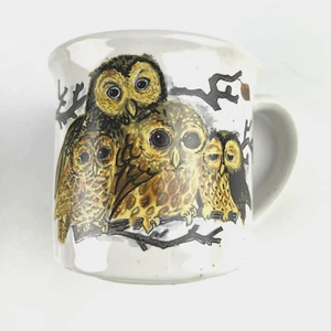 Enesco Vintage Owl Speckled Brown Ceramic Coffee Mug 1 cup only - Picture 1 of 7
