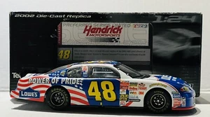 TEAM CALIBER 2002 JIMMIE JOHNSON #48 LOWE'S POWER OF PRIDE PREFERRED - Picture 1 of 9