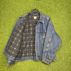 Vintage Carhartt Union Made Blanket Lined Jean Trucker Jacket Usa J11dst Size 2X