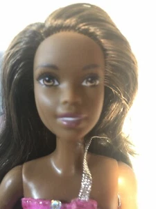 BARBIE~ Mattel Brunette Fashionista Purple Pink Dress Shoes Beautiful AA - Picture 1 of 5