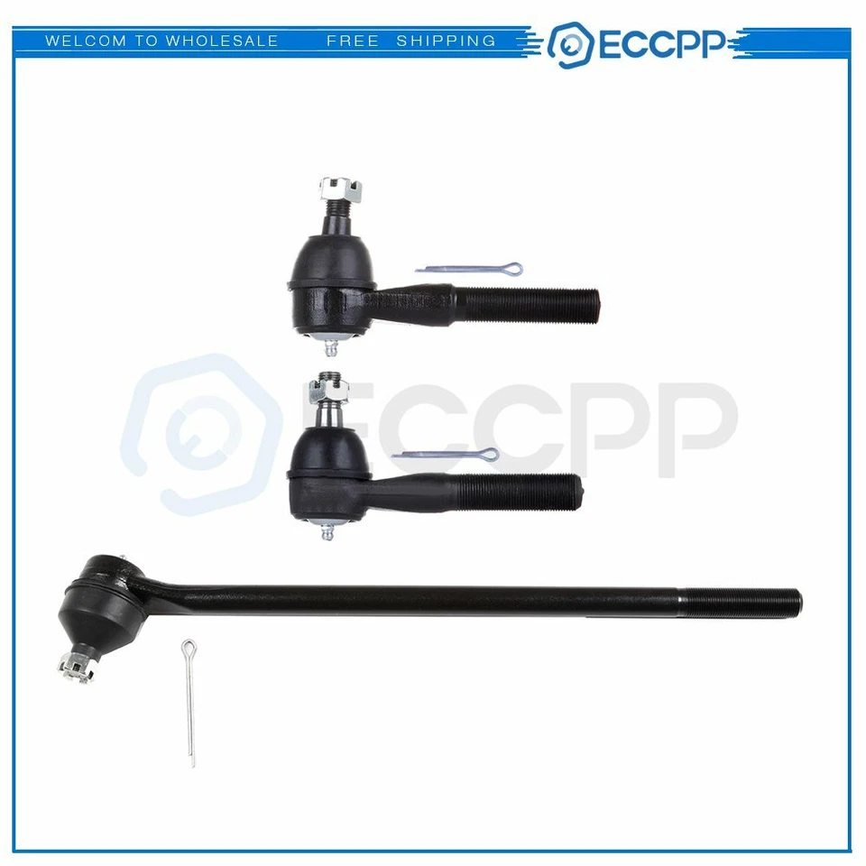 Juego de 3 eslabones de barra de amarre exterior interior delantero para Ford Bronco 1980-1996 4x4 y F-150 Foto 1 de 4