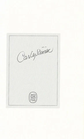 Carly Simon Signed Book,Touched by the Sun. First Edition, 2019 Cover