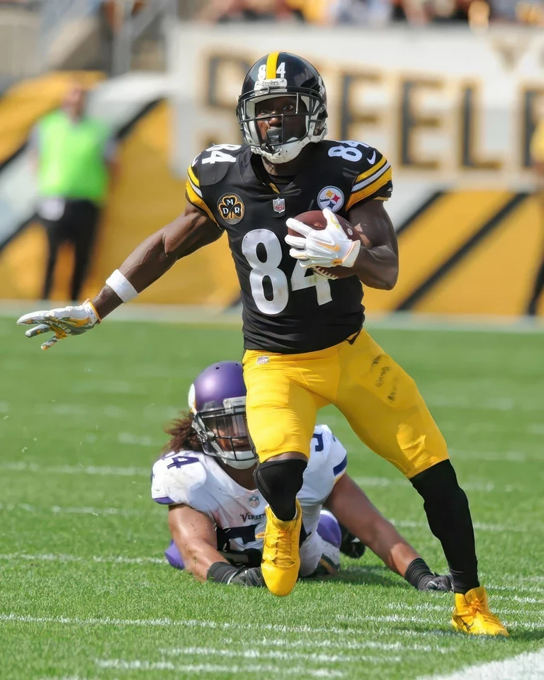 Impresión fotográfica brillante Antonio Brown #84 Pittsburgh Steelers NFL 8"X10" 20 Foto 1 de 1
