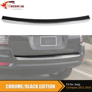 Outer Rear Bumper Protector Guard Trim Chrome For Jeep Compass 11-16 Accessories - Bild 1 von 8