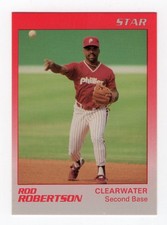 1989 Star Clearwater Phillies Rod Robertson #19 Minor League Pre Rc Orange, TX