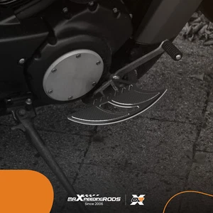 Floorboards Rear Passenger Foot Pegs Pedals + Brackets Mounting Kit For Touring - Picture 1 of 16