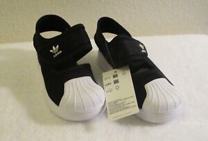 NWT Adidas Superstar 360 Unisex Toddler Sandals Shoes 9.5K Black/White EG5711
