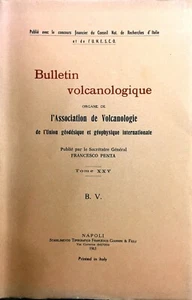 (Geologia) BULLETIN VOLCANOLOGIQUE - TOME XXV - Napoli 1963 - Imagen 1 de 1