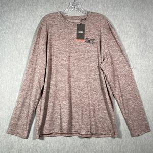 MOUNTAIN HARDWEAR Sunblocker Langarmshirt Herren XXL Rot Warm Ash Heather Neu mit Etikett - Bild 1 von 15