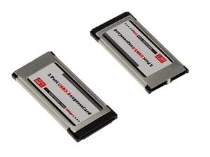Carte Express Card 34mm EXPRESSCARD 34 vers USB 3.0 2 Ports USB3 SUPERSPEED 5... - Photo 1/2