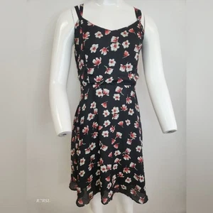 Ya Los Angeles Kleid schwarz mit Blumenmuster Damen Größe M - Bild 1 von 9