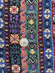 Southwestern Aztec Tribal Print Fabric Cotton Joan Kessler Concord 137" x 44" - Picture 1 of 6