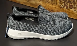Skechers Women's Go Walk Joy Everly Black Gray Slip-On Comfort Sneakers Sz 8 NEW - Picture 1 of 15