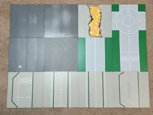 Lego Grundplatte Lot 12 Straßen Straßen Lava Kreisverkehr grau grün 12" x 12" 32 x 32 - Bild 1 von 7