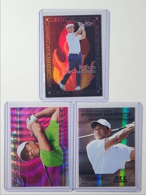 [3] BRYSON DECHAMBEAU TIGER WOODS 2021 SKYBOX METAL UNIVERSE PINK Q5680 - Image 1 of 2