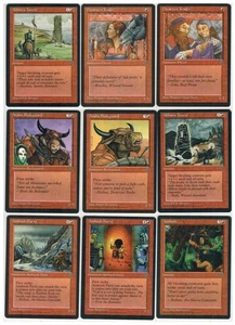 Magic The Gathering 9 Karten Homelands MTG Rot 1995 - Bild 1 von 1