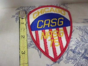 Vtg. 1975 Chicagoland Assoiation of "S" Gaugers Model Railroad Embroidered Patch - Picture 1 of 3