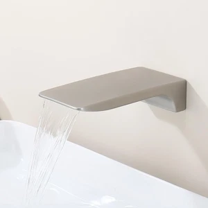 Waterfall Tub Spout Bathtub Faucet SUS304 Stainless Steel Solid Brass Brushed... - Picture 1 of 6