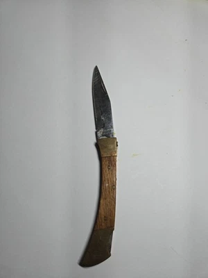 CUCHILLO VINTAGE ACERO INOXIDABLE HOJA ÚNICA sin marca HECHO EN CHINA BOLSILLO PLEGABLE Foto 1 de 4