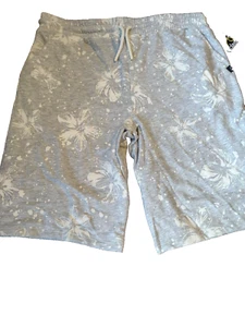 Art Class Gray Hibiscus Flower Shorts L 12-14 Husky knit - Picture 1 of 7