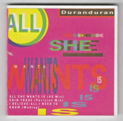 Duran Duran 3” Single CD “All She Wants Is” Capitol (C3-44287) NEW - Image 1 of 2
