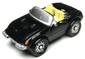 VINTAGE 1987 GALOOB MICRO MACHINES FERRARI DAYTONA SPYDER CONVERTIBLE BLACK CAR - Picture 1 of 6