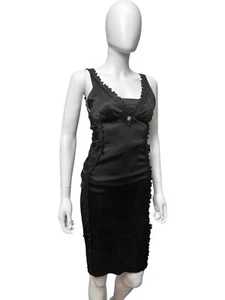 Roberto Cavalli S/S 2021 Silk Black Dress Size Women's / S / US 4 / IT 40 - Foto 1 di 11