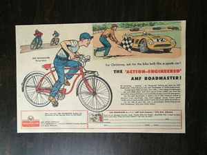 Vintage 1957 AMF Cycle Company Roadmaster Bicycle Original Color Ad - Picture 1 of 1