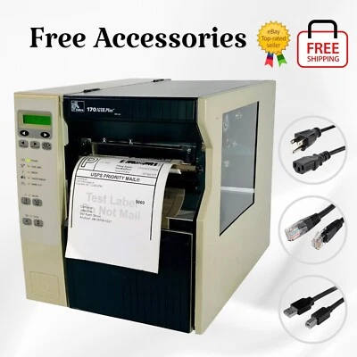 Zebra 170XiIII Plus Wide 6" Thermal Transfer Label Printer 300Dpi LAN USB Serial - Image 1 of 4