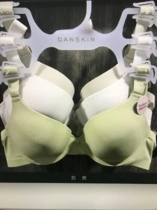 Danskin 3pk Sleek & Smooth Underwire T-shirt Bras Women's Size 36C #DS6677 - Picture 1 of 6