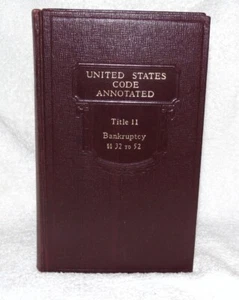 United States Code Annotated 1953 TITLE 11 BANKRUPTCY 32 TO 52 - Picture 1 of 10