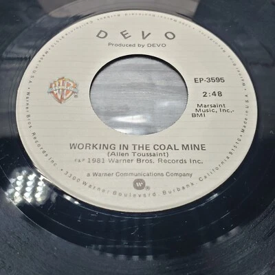 Devo Working In The Coal Mine 1981 Warner Bros. EP-3959 45RPM Single VG 7" - Image 1 of 4