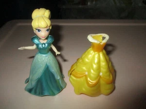 Disney Princess Cinderella Polly Pocket Doll w/ 2 Magiclip Magic Clip Dresses - Picture 1 of 6