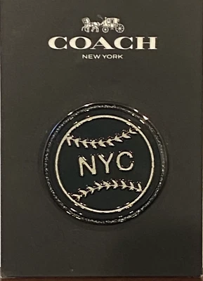 COACH  - PIN   NEW YORK CITY , BASEBALL, NEW - NEVER USED - Image 1 of 2