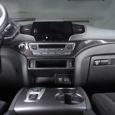 ABS Carbon Fiber Interior Dash Panel Trim Cover Set Fits Honda Ridgeline 2017-23 - Image 1 of 4