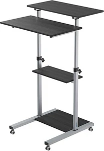 BONTEC Mobile Workstation Compact Stand-up Computer Presentation Cart Ergonomic