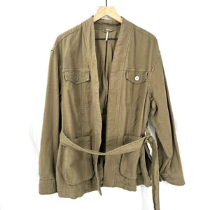 Free People in our nature Utility Jacke military green Feldmantel mit Gürtel S - Bild 1 von 12
