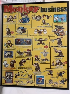Monkey Business - Funny Monkeys Cartoons Jokes Collage Poster Print - Picture 1 of 7
